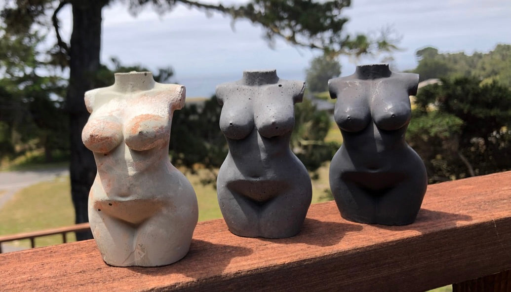 Handcrafted Concrete Woman Figure