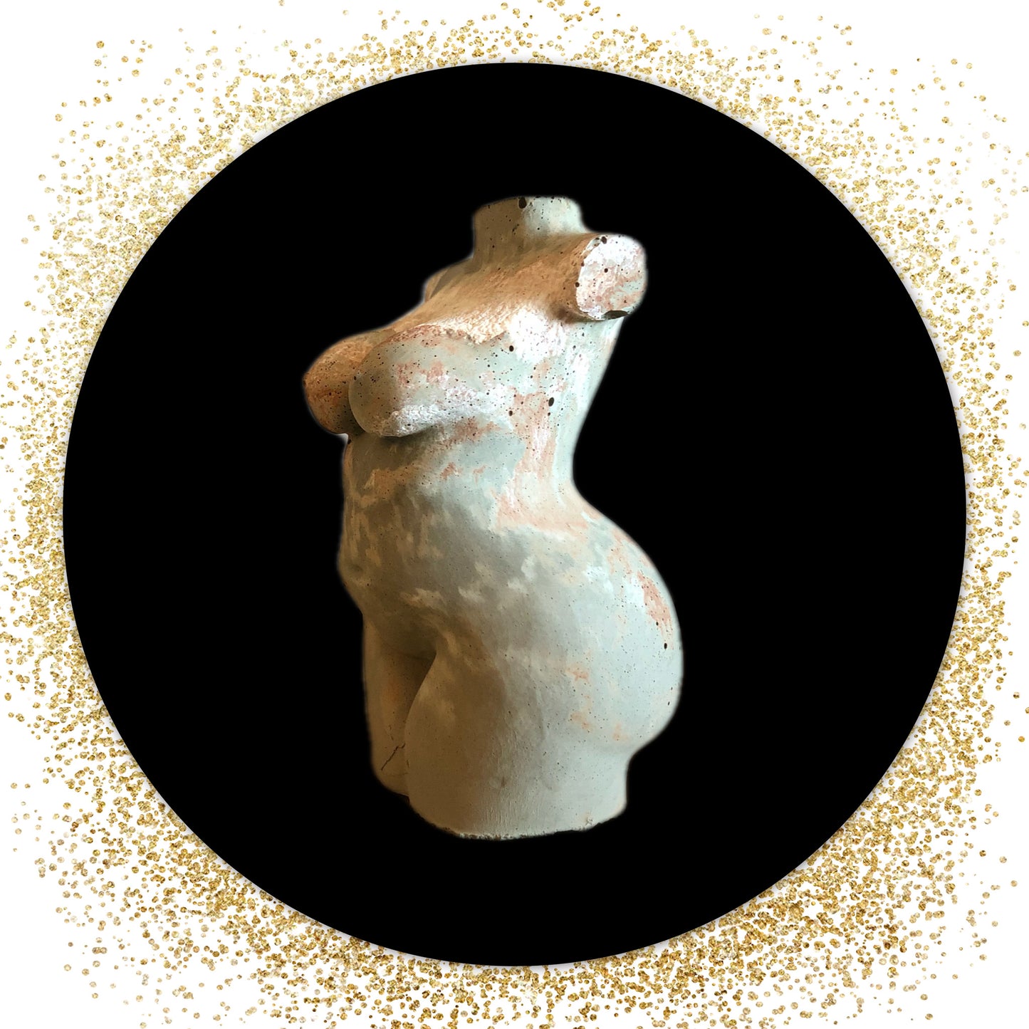 Handcrafted Concrete Woman Figure