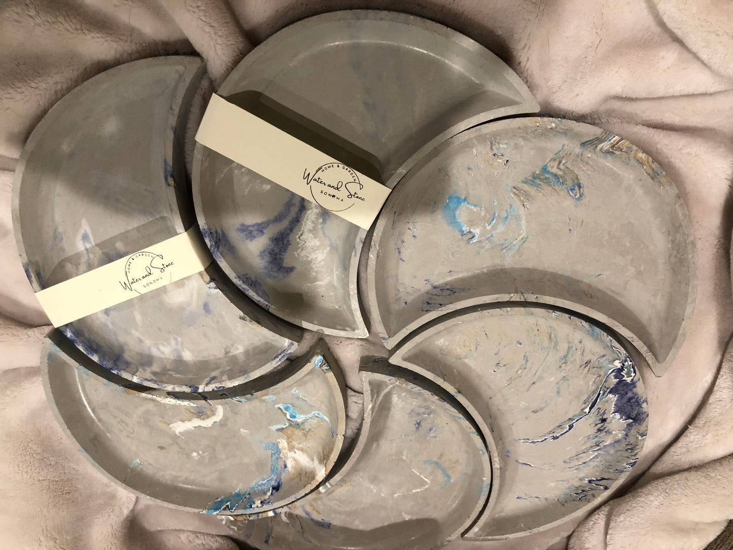 Large Concrete Moon Tray